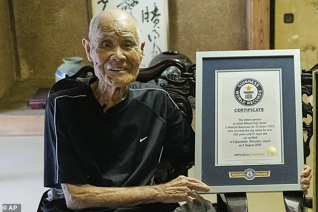 102-Year-Old Japanese Man Sets Guinness World Record by Conquering Mount Fuji, Sparking Conversation on Age and Ambition