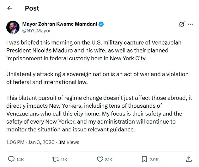 Breaking: NYC Mayor Zohran Mamdani Condemns Trump's Venezuela Actions, Ending Brief Friendship