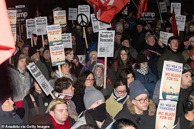 Leftist Protesters Burn U.S. Flag Outside Downing Street in Protest Against Trump's Role in Maduro's Capture