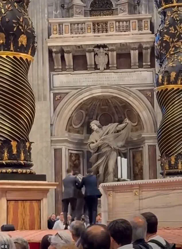 Shocking Desecration at St. Peter's Basilica: Man Caught Urinating on Sacred Altar During Mass