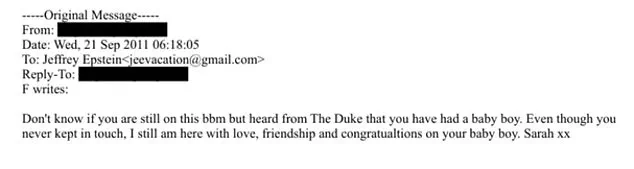 Newly released emails reveal Sarah Ferguson visited Jeffrey Epstein with daughters days after his 2009 prison release