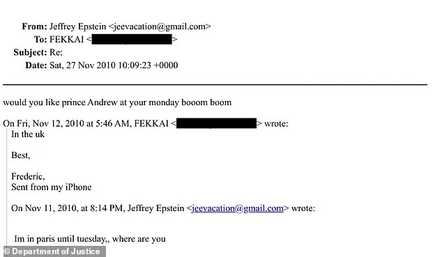 Newly Uncovered Email Links Prince Andrew to Jeffrey Epstein's 2010 Private Event