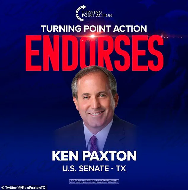 Turning Point Action's Endorsement of Ken Paxton Sparks Conservative Debate Over Values and Legacy