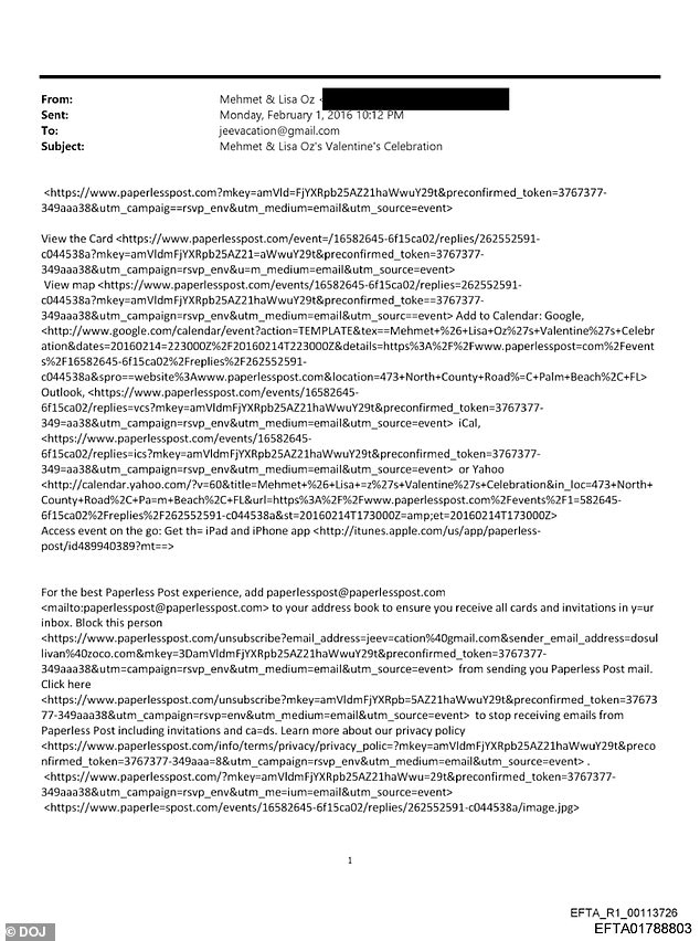 Dr. Mehmet Oz's Emails Reveal 2016 Invitation to Jeffrey Epstein's Party Amid Controversy