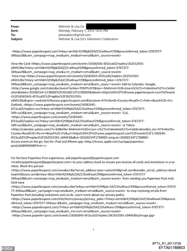 Dr. Mehmet Oz's Emails Reveal 2016 Invitation to Jeffrey Epstein's Party Amid Controversy