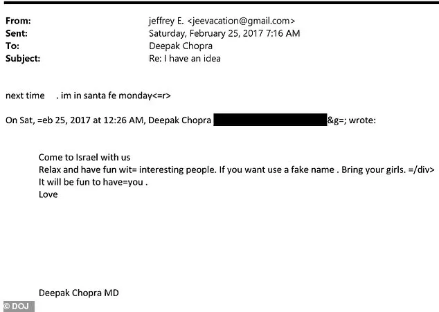 Newly Released Justice Department Files Expose Deepak Chopra's Shocking Correspondence with Jeffrey Epstein, Revealing a Stark Contrast Between His Public Image and Private Actions