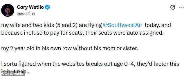 Viral Post Sparks Debate Over Airline Seating Policies and Parental Responsibility