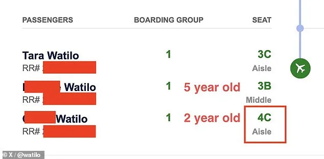 Viral Post Sparks Debate Over Airline Seating Policies and Parental Responsibility