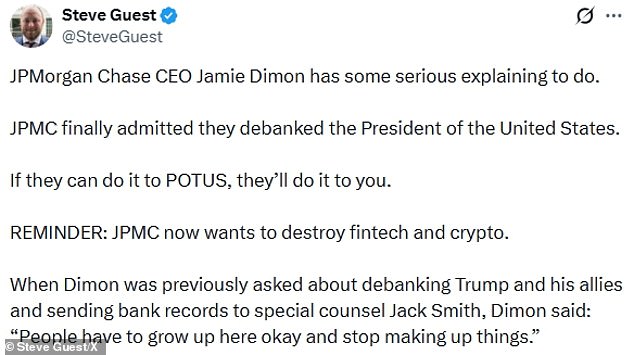 JPMorgan Chase Faces Lawsuit Over Closure of Trump's Accounts Amid Allegations of Political Bias