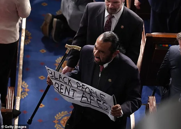 Al Green forcibly removed from Trump's State of the Union over protest sign criticizing AI-generated video