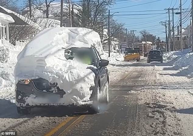 Rhode Island Driver Sparks Outrage for Driving Snow-Covered Truck Post-Blizzard Travel Ban