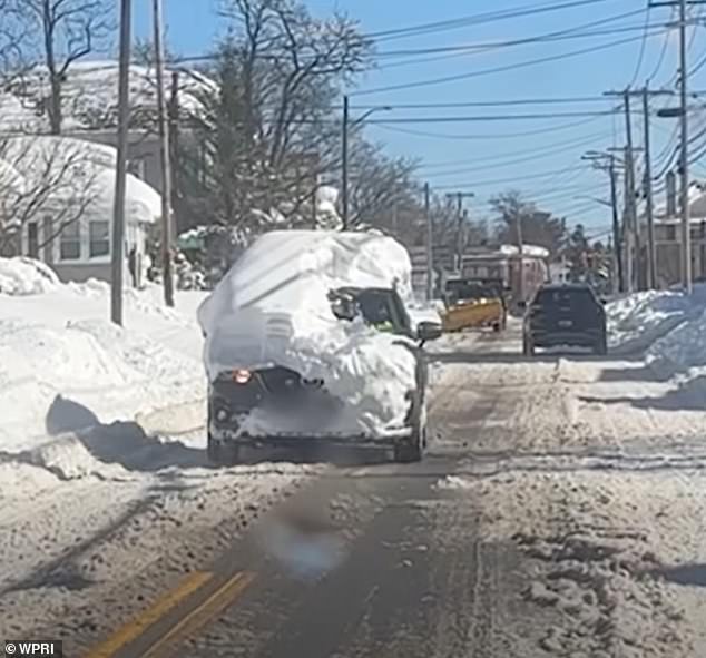 Rhode Island Driver Sparks Outrage for Driving Snow-Covered Truck Post-Blizzard Travel Ban