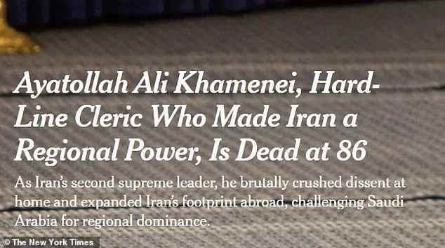 NYT Faces Backlash for Sanitized Headline on Khamenei's Death, Critics Say Legacy of Brutality Omitted