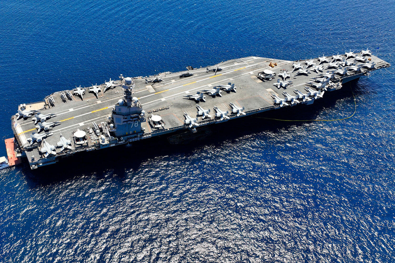 Fire Aboard USS Gerald R. Ford in Red Sea Fully Contained; Ship Remains Operational
