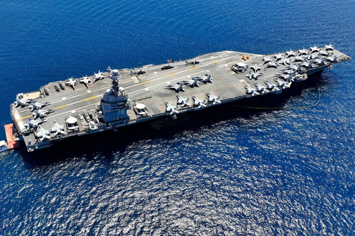 Fire Aboard USS Gerald R. Ford in Red Sea Fully Contained; Ship Remains Operational