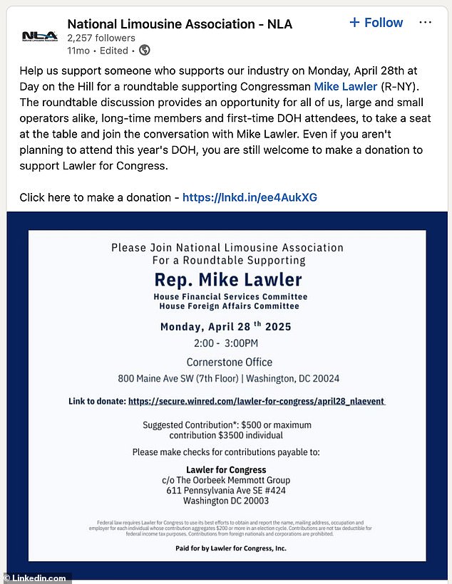 Limousine Lawler: Congressman's $150K in Luxurious Campaign Spending Sparks Controversy