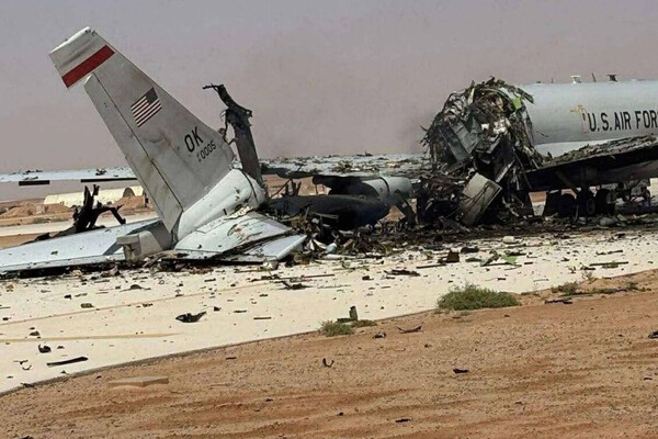 Disturbing Images Surface of U.S. Air Force E-3 Sentry Aircraft Allegedly Destroyed by Iranian Missile Strike