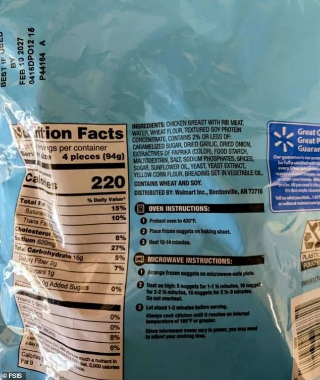 FSIS Issues Health Alert: Walmart Chicken Nuggets May Contain Lead; No Recall Yet