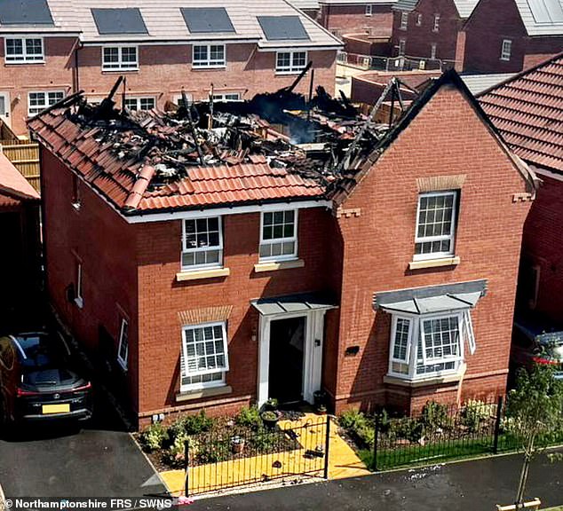 Solar panels explode on new home in Northamptonshire, sparking safety warnings.