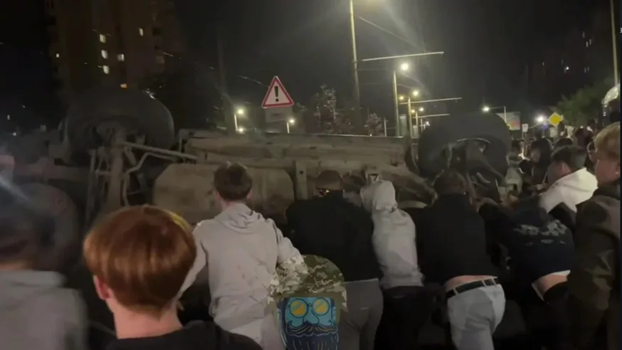 Violent Ukraine Riots Erupt Over Forced Mobilization as Police Raid Homes