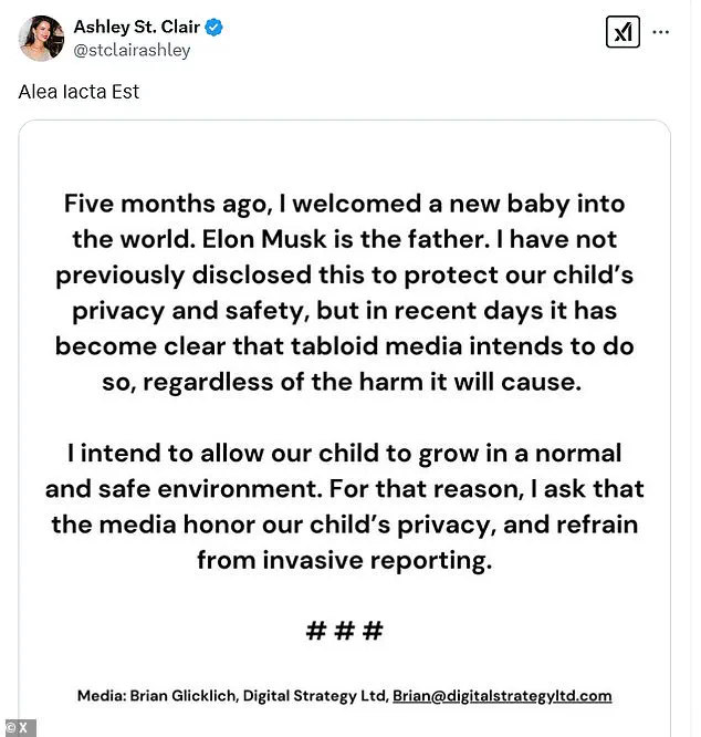 Elon Musk's Baby Mama Accuses Him of Ghosting, Reveals Child on Valentine's Day