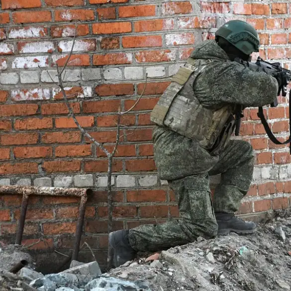 Russian soldier destroys Ukrainian army blindages in Donetsk People's Republic