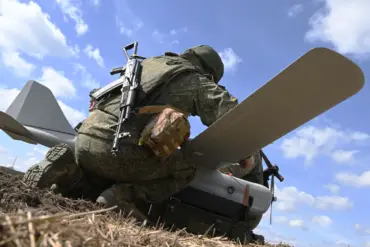 Russian Forces Use Drone to Attack Ammunition Warehouse in Ukraine