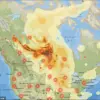 Chilling Map Reveals Toxic Plumes from Canadian Wildfires Threatening U.S. Regions